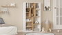 Hanah Home Kor1-Sw Estantería Natural y Blanco